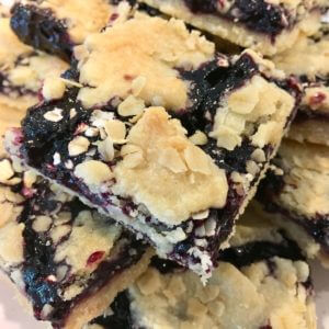 Blueberry Shortbread Crumble Bars