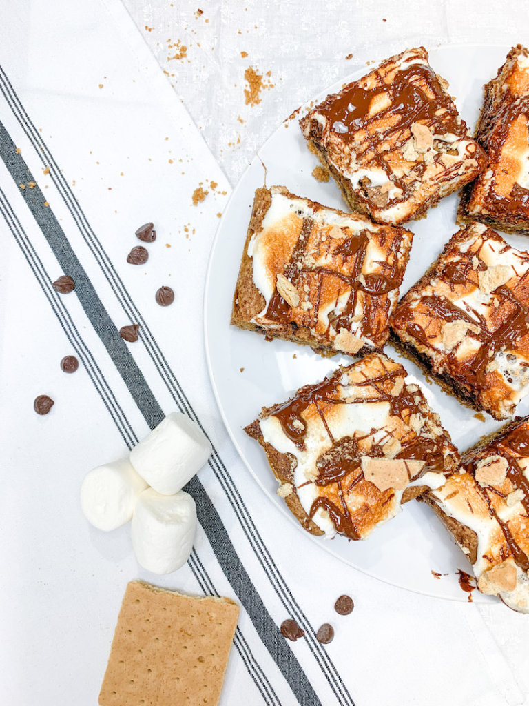S'mores bars on a plate