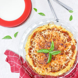 Spaghetti Pie Recipe Card