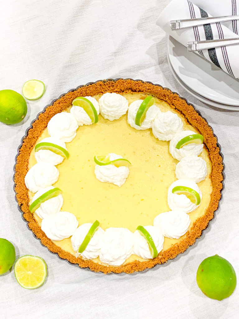 Perfect Key Lime Tart in a pan