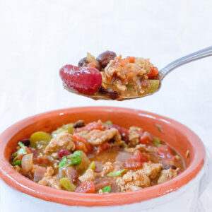 spoonful of turkey chili