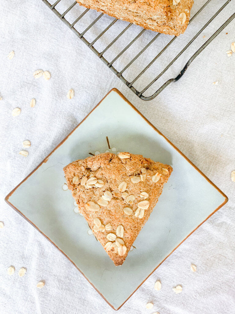 Maple Oat Scone on a plate