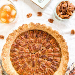 maple bourbon pecan pie