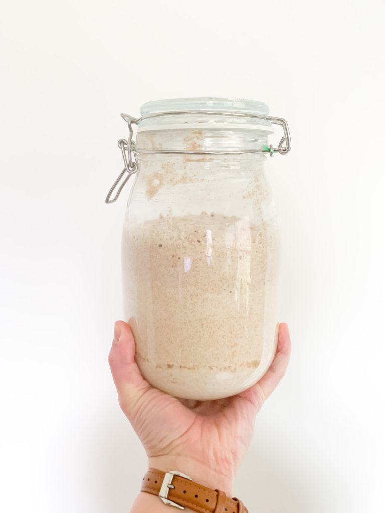 Sourdough Starter in a large jar