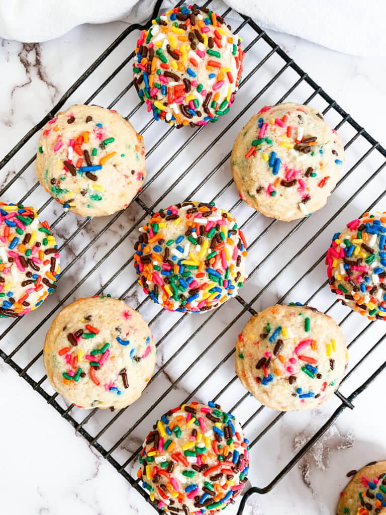 two kinds of sprinkle cookies