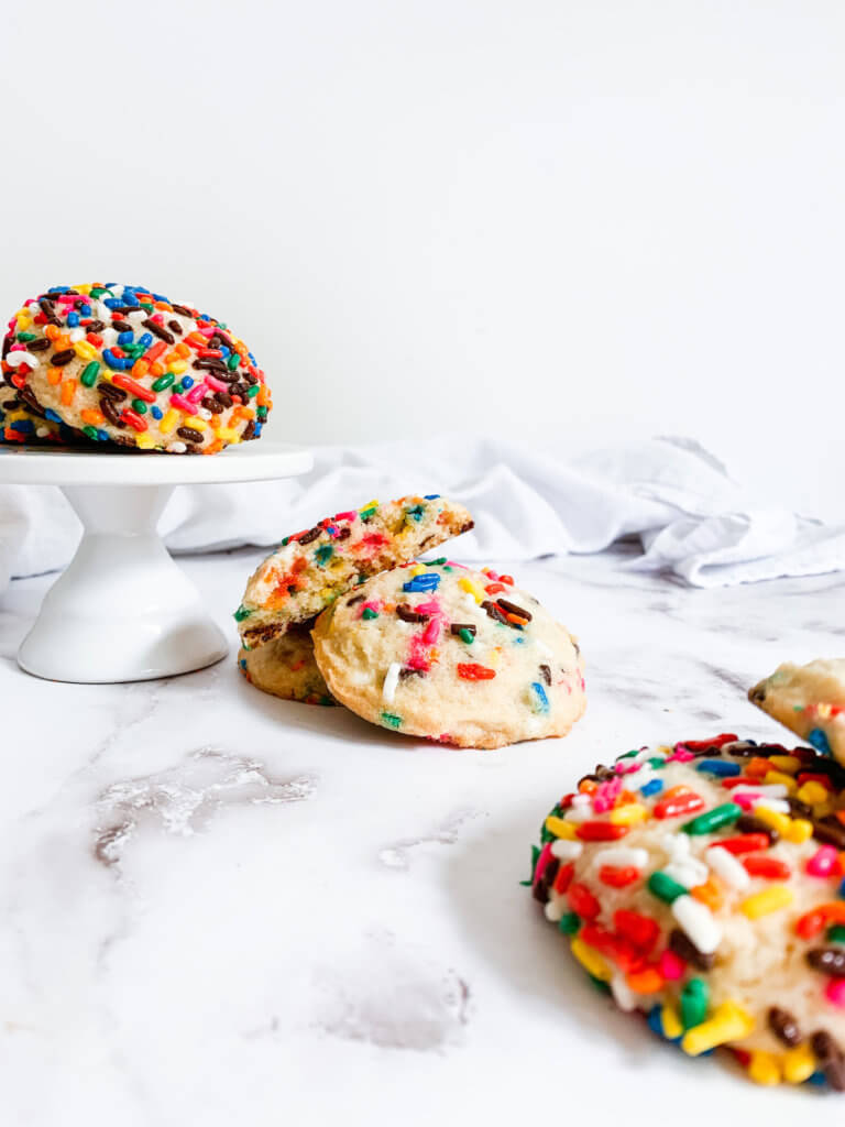 sprinkle cookies on a white background