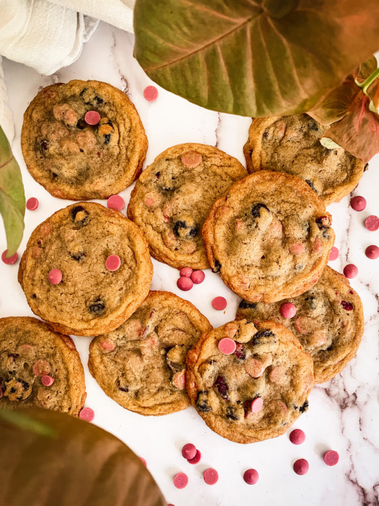 Ruby Chocolate Cranberry Cookies